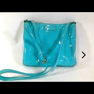 🔥🔥 Kate Spade Light Blue Perforated Heart Cross Body Bag